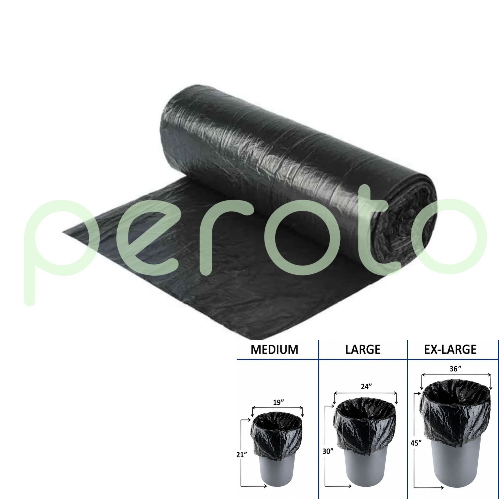 Roll-Garbage Bag (36*45 Black)