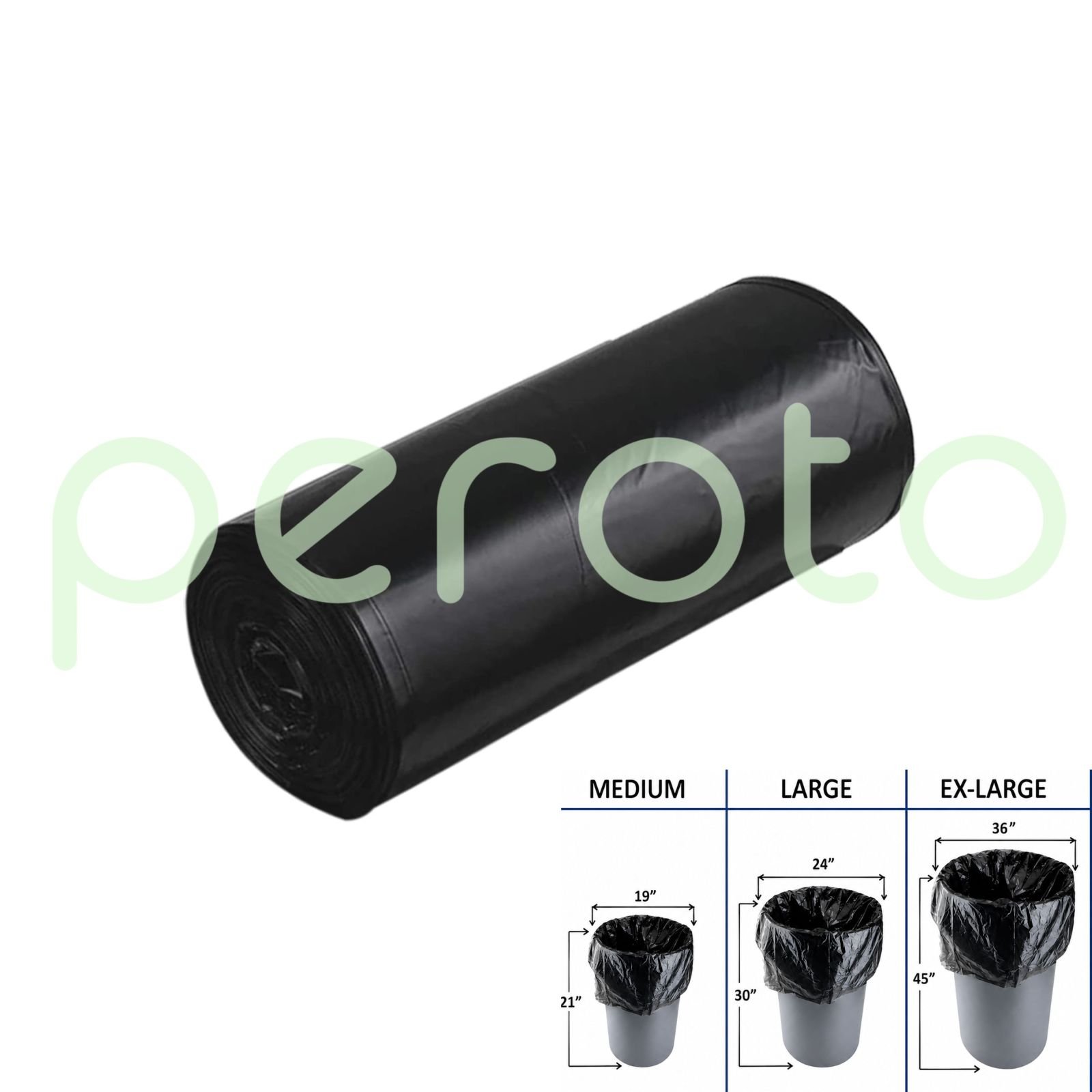Roll-Garbage Bag (19*21 Black)
